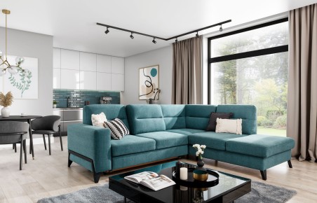 Ecksofa ARAS Schlaffunktion mit Bettkasten