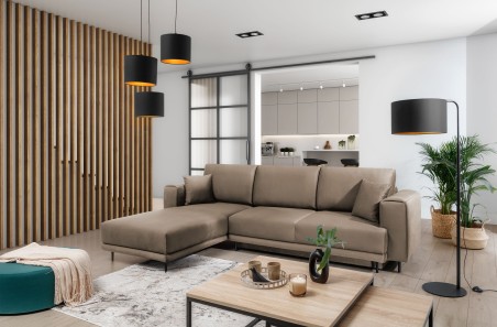 Ecksofa BUENNO mit Schlaffunktion Bettkasten