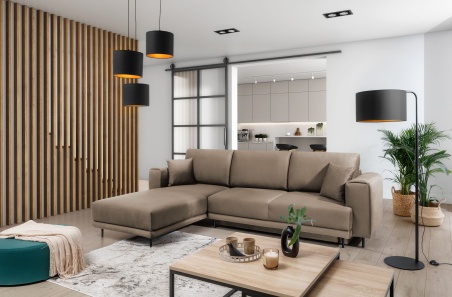 Ecksofa BUENNO mit Schlaffunktion Bettkasten