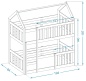 Kinderbett Etagenbett LILI 80x160/190cm Kinderbett Etagenbett LILI 80x160/190cm