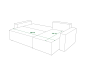 Ecksofa AMRO Cord Schlafsofa