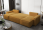 Wohnlandschaft AMRO1 Cord Schlafsofa mit Bettkasten