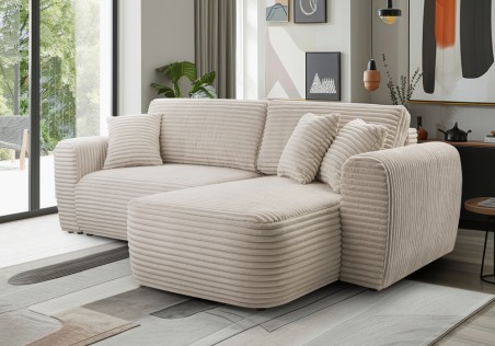 Ecksofa HAPPO Cord Schlafsofa