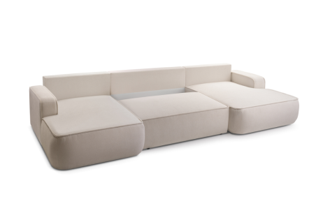 Wohnlandschaft MONOS-U Schlafsofa Boucle