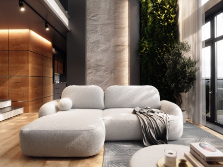 Ecksofa MIVARO Boucle Schlafsofa