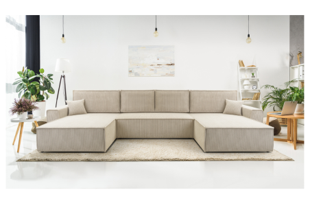 Wohnlandschaft ANGO-U Cord Schlafsofa
