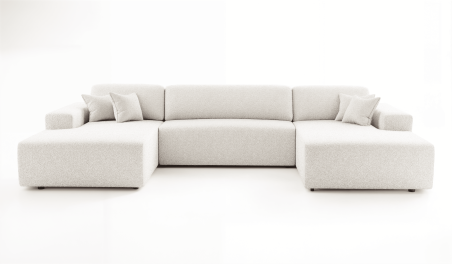 Wohnlandschaft PULA-U Schlafsofa Boucle