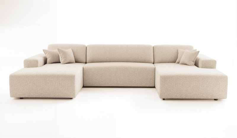 Wohnlandschaft PULA-U Schlafsofa Boucle Wohnlandschaft PULA-U Schlafsofa Boucle