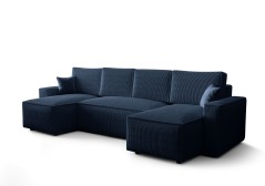 Wohnlandschaft AMRO1 Cord Schlafsofa mit Bettkasten