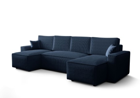 Wohnlandschaft AMRO1 Cord Schlafsofa mit Bettkasten