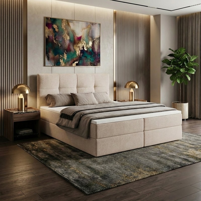 Boxspringbett MORENO mit Bettkasten & Topper