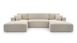 Wohnlandschaft PULA-U Cord Schlafsofa BEIGE