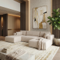 Wohnlandschaft PULA-U Schlafsofa Boucle