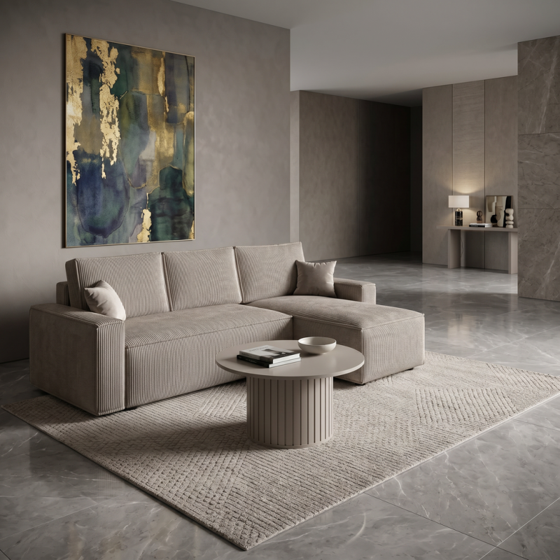 Ecksofa AMRO Cord Schlafsofa